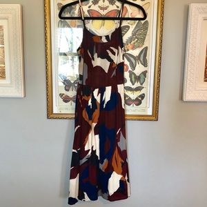 LOFT by Ann Taylor multi color midi dress